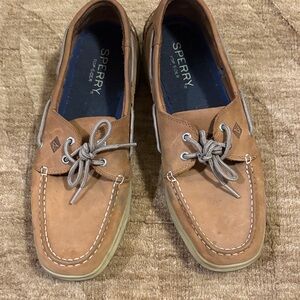 Sperry Men's Brown Leather Boat Shoes - size 12